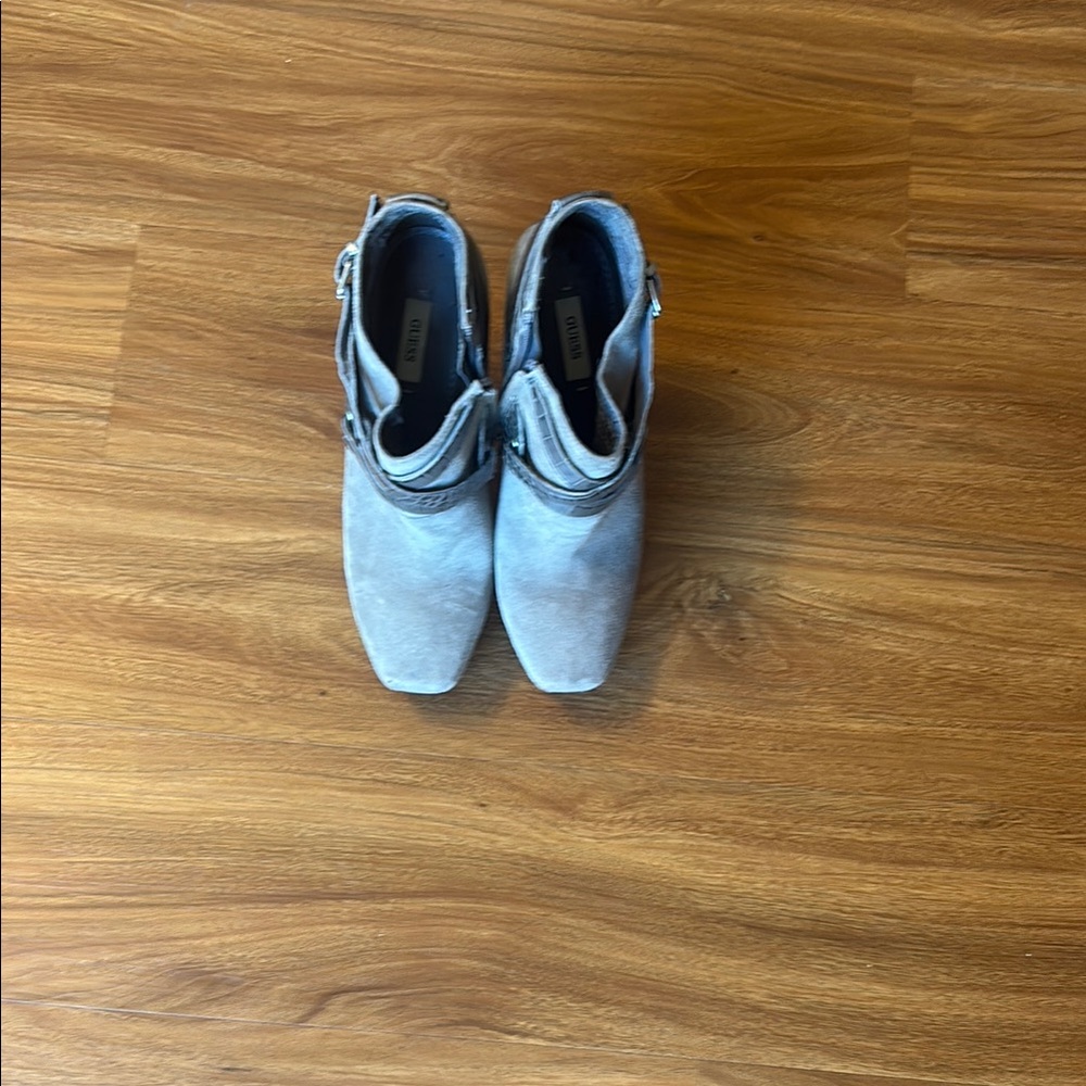 Guess Gray Ankle Booties Sleek Modern Design